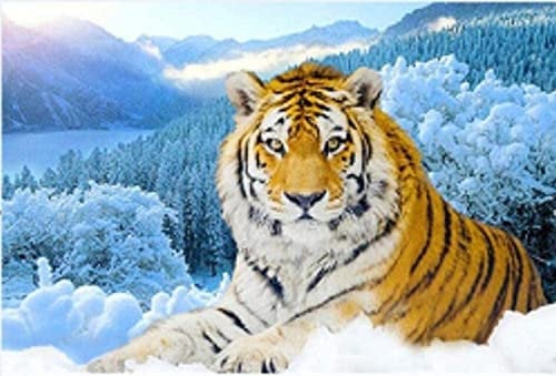 Amdieu 2000-Teile-Puzzle Snow Tiger Puzzle Kinderpuzzle Puzzle für Erwachsene Lösen von Puzzle-Puzzle-Kunst-Puzzle-Spiel