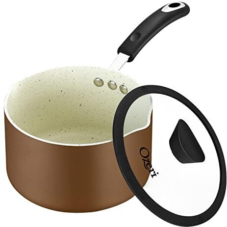 The All-in-One Stone Saucepan and Cooking Pot by Ozeri - 100% APEO, GenX, PFBS, PFOS, PFOA, NMP and NEP-Free German-Made Coating