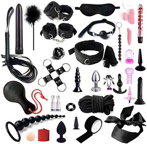 BondageSet SM Sex Fesseln Erotik 35 Stücke Fetisch Leder Sexspielzeuge SM Verrückt Game Mit Handschellen Und Grober Analplug Set Perfekt Erotik Sexspielzeug Für Paare