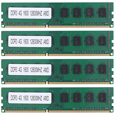 Pavewood 4X DDR3 4GB memoria RAM PC3-12800 1.5 V 1600 Mhz 240 pin Desktop Memory DIMM unbuffered e Non-ECC per desktop AMD