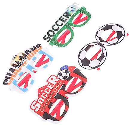 BESPORTBLE 4 Stück Fußballbrille Partygeschenke Für Erwachsene Geburtstagsdekorationen Für Mädchen Sesamstraße Geburtstagsparty Zubehör Fußball-deko Fanartikel Gläser Plastik Kind