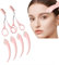 6 Stück Augenbrauentrimmer Schere mit Kamm Edelstahl Augenbrauentrimmer Rasiermesser Wimpern Haarschere Make Up Werkzeug für Männer Frauen (Rosa)