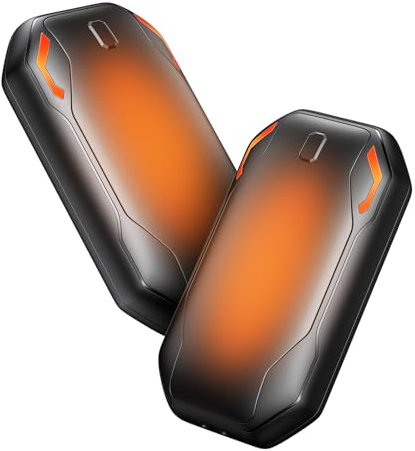 Handwärmer, PHEJIE Handwärmer Elektrisch Wiederaufladbar 2er-Pack, 3 Heizmodi Tragbare Elektrischer Taschenwärmer für Outdoor im Winter, Camping, Golf, Geschenke für Frauen und Männer