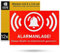 Aufkleber Set ALARMANLAGE! Dieses Objekt ist elektronisch gesichert., 12 Stück, 5 x 3,5 cm, selbstklebende Folie, außenklebend, Warnhinweis Sticker Innen- und Außenbereich, Alarm Anlage Klebesticker