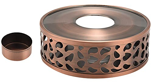 Geieold Stainless Steel Tea Warmer, Heating Base, Teapot, Warm Tea Stove, Candle Teapot, Tea Set