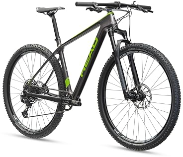 HEAD Unisex - Adult Trenton 1.0 Mountain Bike, Grey Metallic/Green, 48