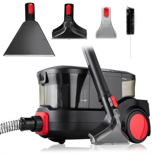LEHMANN Prowash Lavatappeti Professionale, 2000 W, Lava Tappezzeria Potente con 2 Serbatoi - Acqua Pulita 3L e Sporca 1,5L, Tecnologia Rivoluzionaria per la Pulizia di Divani e Auto