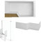 Jacob Delafon Baignoire Bain Douche Neo 170 x 90 Droite + Pare Bain + Tablier + étagère