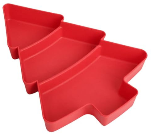 Amosfun Piatto Multifunzione Per Snack e Frutta Con Scomparti Capacità Elevata Design Festivo Per Natale e Occasioni Speciali Vassoio Per Dolciumi e Frutta Secca