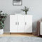 FENLAX Kommode Breite Sideboard Komodenschrank Für Schlafzimmer Flur Wohnzimmer Aparador Standschrank 90x34x80 cm Weiß