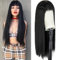 Perücke Damen Perücke Schwarz Lang mit Pony Natürliche Niedliche Synthetische Perücken für Daily Party Kostüm Glatte Schwarze Perücken für Fasching Karneval Halloween VD111BK