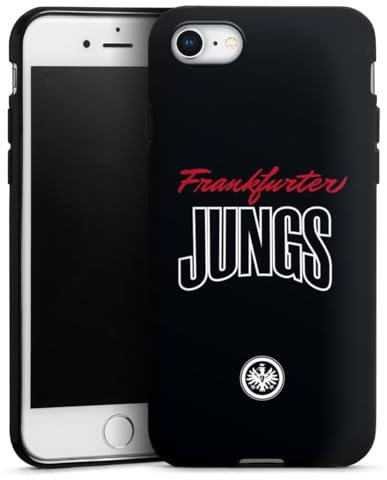 Silikon Hülle kompatibel mit Apple iPhone 8 Case schwarz Handyhülle SGE Eintracht Frankfurt Offizielles Lizenzprodukt