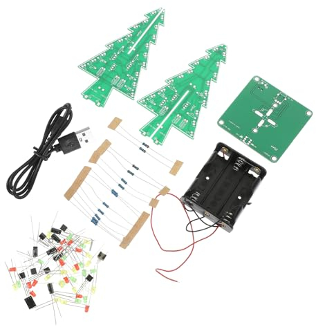 IMIKEYA 3st DIY-Musik-kit Weihnachtsbaumschmuck Selber Machen Weihnachtsbaum-led-schaltung DIY Lötset Weihnachtsbaum Löten Led-Weihnachtsbaum-kit LEDs 3D Weihnachten PCB-Board Mit Lichtern