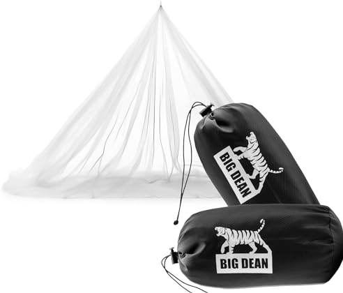 BigDean 2 Stück Moskitonetz für unterwegs & zu Hause – effektiver Insektenschutz für Camping & Reisen – umweltfreundlicher Schutz – Mückennetz für Betten – Insektennetz XL