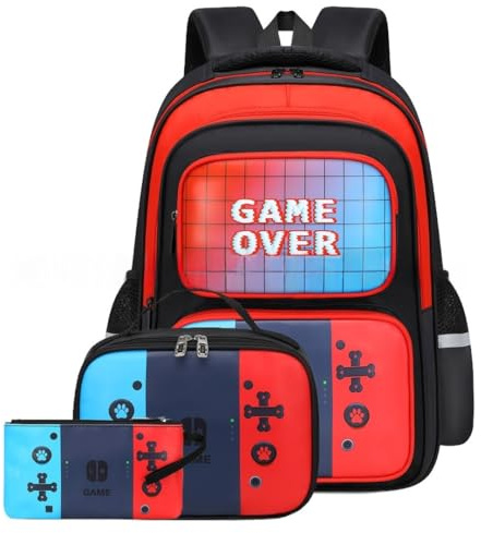 Mochila para niños 2024, escolar con fiambrera y bolsa para lápices, mejorada