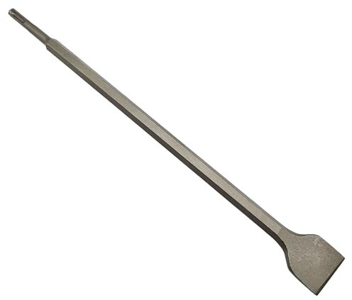 Kraftfeld SDS Plus - Scalpello a punta lungo, 400 mm, scalpello piatto 20/70 mm, scalpello a spatola per martello, martello perforatore, martello demolitore (scalpello piatto 40 mm)