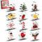 Christmas Cookie Cutters,12 PCS Stainless Steel Halloween Biscuit Cutters with Colourful Gift Box, Christmas Tree Stockings Snowman, Gingerbread Man, Bells, Snowflakes, Deer Cookies Cutters for Baking