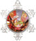 Las Vegas City Landschaftsrahmen, silberfarben, Weihnachtsdekoration, runder Weihnachtsbaumschmuck, USA, Amerika, Landkarte, Umriss, Flagge, hängende Andenken, Gedenkflagge, amerikanische
