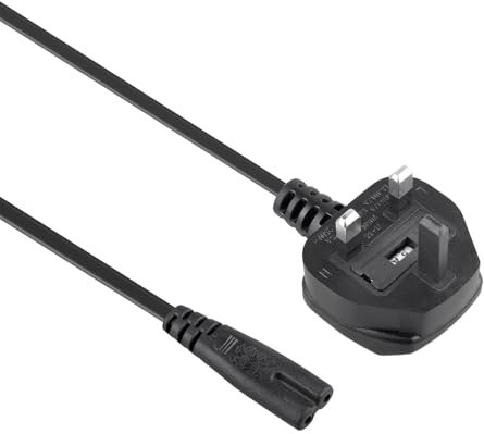 Sidlyrise 1.5m Power Cable Cord Compatible with Audio Technica AT-LP120-USB Direct-Drive DJ Turntable UK Plug