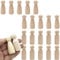 CBRVTY 20 Stück 53mm Holzfiguren zum Bemalen, Unvollendete DIY Holz Spielfiguren Natur Holzfiguren Puppen Leere Holzkegel für Weihnachten Hochzeit Geburtstag Dekoration