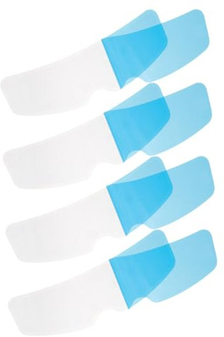 SOLUSTRE 4stücke Antibeschlagfolie für Helmvisiere Klare Visiereinsätze Wasserfest und Beschlagfest mit Klebefläche für Einfache Montage und Demontage Geeignet für Motorradhelme
