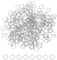 sourcing map 300pcs 7mm Open Jump Rings Silver Key Rings Clasps for Jewelry Making Tools Supplies Jewelry DIY Crafts Keychains Rings