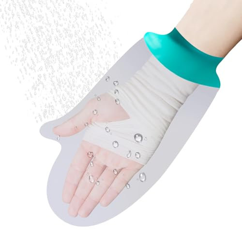 Waterproof Hand Cast Cover for Shower After Surgery, Soft Comfortable Cast Protectors for Broken Hands, Fingers, Wrists, Reusable Elastic Cast Bag for Bandage, Wound Care Supplies