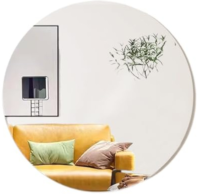 SVCEQZE Miroir Acrylique Rond adhésif 40 cm, Feuille de Miroir Acrylique Acry-LIC Mirr-Or Circ-Le, Autocollants muraux Adhésifs muraux Sticker décoratif M-irrors pour Salle de Bain