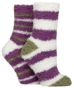 SockShop Ladies Soft, Fluffy and Cosy Leisure Socks in a 2 Pair Multipack Winter Christmas Size 4-8