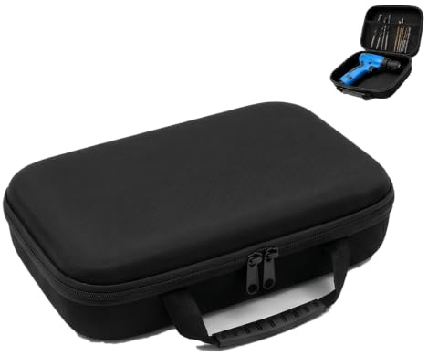 Small Tool Bag, 27×22×7cm Hard Case Drill Bit Storage Case(Black) | Multifunctional Waterproof Scratch Resistant Lightweight Dust Proof for Hardware Electric Drill Angle Grinder Accessories