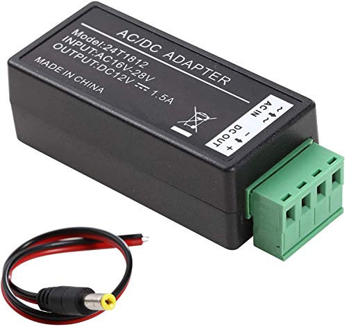 UHPPOTE Adaptador Conversor Suministro De Energía AC 16-28V A DC 12V para CCTV Sistema De Seguridad