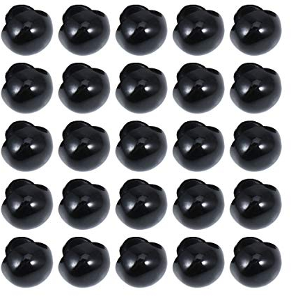 OUNONA 100pcs DIY Craft Mushroom Button Domed Sewing Animal Doll Plastic Safety Eyes with Washers
