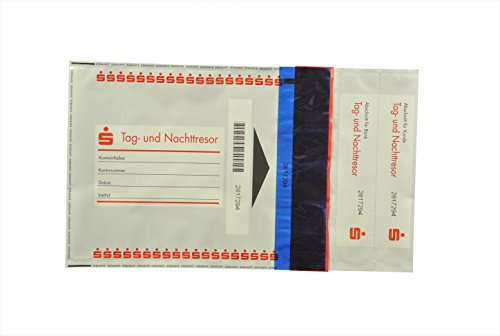 100 x Sicherheitstaschen: 175 x 240 Bon, Druck: Tag-/Nachttresor, Sparkasse
