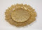 Assiette de présentation en verre 11 motifs 5 couleurs pour mariage, événements, décoration, dîner de Noël (récif doré)