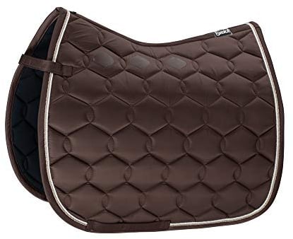 Eskadron Schabracke Glossy Wave mit doppel Kordel in vielen Farben, Größe:Vielseitigkeit (VS), Farbe:Dark Brown