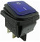 Wasserdichte Wippschalter 2-pol (4 Pin) EIN-AUS 250V 16A Blau beleuchtet (1)