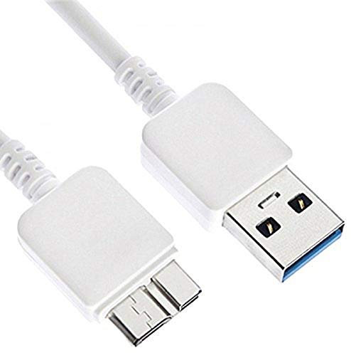 Tabsy® 1M White Superspeed 3.0 USB Data Sync Cable Lead for Samsung/Toshiba/WD Western Digital/Seagate/Transcend/Sony/Bipra/Verbatim/G-Tech/LaCie/Buffalo/HGST/Hitachi