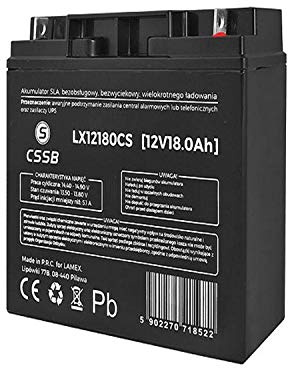 CSSB LX12180 - Batteria gel di ricambio, 12 V, 18 Ah