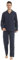 YUSHOW Ensembles de Pyjama Homme à Carreaux Coton Vêtements de Nuit Manche Longue Haut et Bas, Bleu Marine, XL