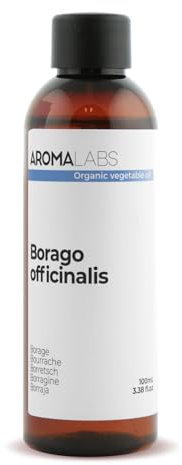 Aceite de Borraja BIO (Borago officinalis) - 100 mL - Aceite Vegetal Virgen Certificado AB - Salud articular - Aroma Labs