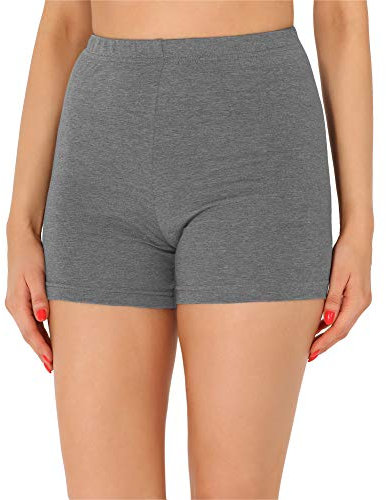 Merry Style Damen Shorts Radlerhose Unterhose Hotpants Kurze Hose Boxershorts aus Baumwolle MS10-358 (Mittel Melange,M)