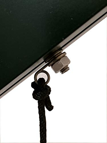 GAO Flora 60 Stück Universal Pflanzenhalter Ösen-Haken-Kombination aus Edelstahl mit M6 Hammerkopfschrauben zum aufhängen von Gurkennetzen, Rankhilfe für Tomaten