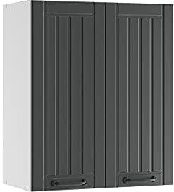 Vicco Hängeschrank Fame-Line, hängender Küchenschrank, Anthrazit/Weiß, 60 cm