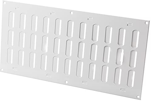 400x200mm Bianca Regolabile Griglia di Ventilazione in Metallo - Griglie D'Aerazione