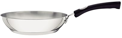 Tramontina - Sartén Solar Silicone, de Acero Inoxidable y Terminación Brillante, con Fondo Triple y Mango de Silicona Antitérmico, Calidad y Estilo, Apto para Lavavajillas, 24 cm y 2,1 L