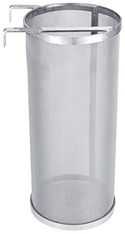 Filtro de lúpulo de elaboración de cerveza, colador de filtro de malla de lúpulo de cerveza casero de acero inoxidable de 300 micras con gancho(15 * 35cm)