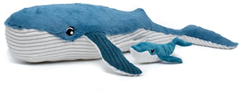 LES DÉGLINGOS PTIPOTOS by Gravillou La Balea – Plüschtier Mama und Ihr Baby – Geschenkidee zur Geburt – Terrakotta – 75 cm