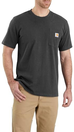 Carhartt Herren K87 Pocket S/S T-Shirt T-Shirt, Carbon Heather, XL