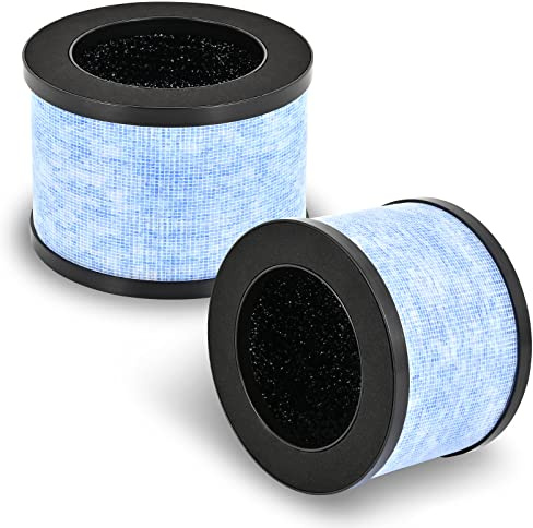 Bvhonwe MK06 H13 True HEPA-Filter Ersatz für AROEVE MK01 MK06 und Kloudi Luftreiniger DH-JH01, Intelabe EPI080/EP1080, Elechomes EPI081/EP1081, H13 Premium True HEPA Filter, 2 Stück