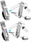HONZIN Folding Camping Cutlery Set, 5 in 1 Multifunctional Portable Stainless Steel Cutlery, Outdoor Detachable Tableware Utensil for Travel, Hiking, Picnic, with Drawstring Pouch (2 Packs)